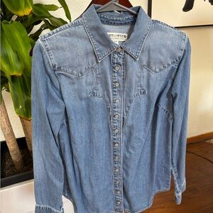 Idyllwind Light Blue Denim Shirt, Detailed Pattern